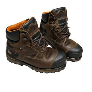 Timberland PRO Boondock Boots Mens 9W Brown Waterproof Composite Toe 92615